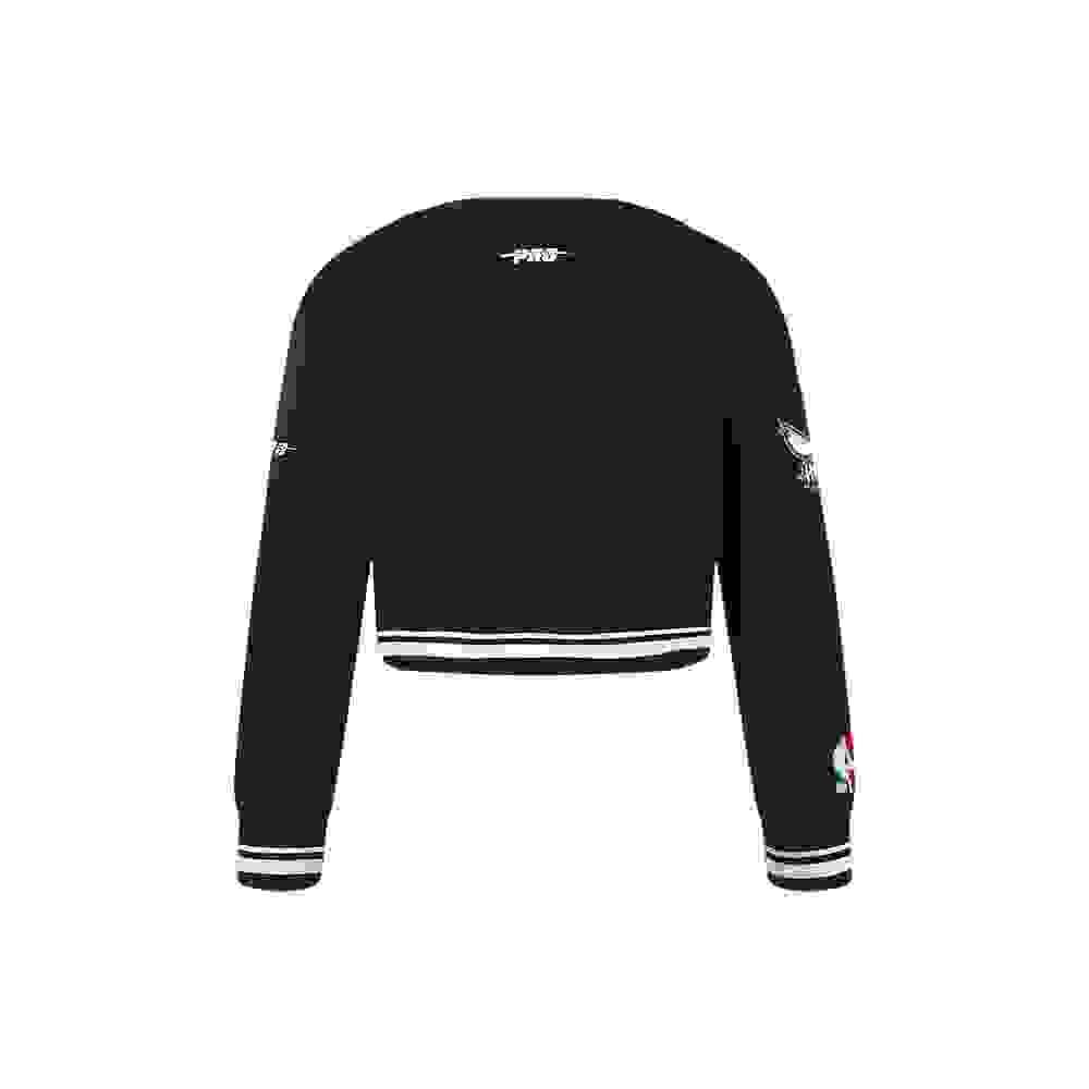 Pro Standard NBA Charlotte Hornets Retro Classic Little Girls' Black Rib Fleece Crewneck